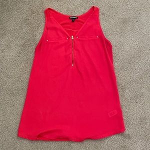 Half Zip Tank with pocket detail